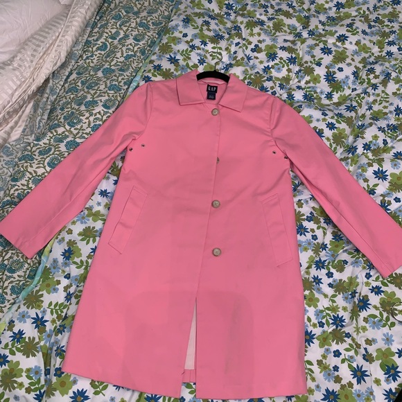 Beautiful pink GAP trench coat !! XS - Picture 5 of 5